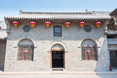 Shanxi, Çin - 29 Ağustos 2015: Gucheng Dayuan(Folk Museum). ünlü tarihi bir site Linfen, Shanxi, China.