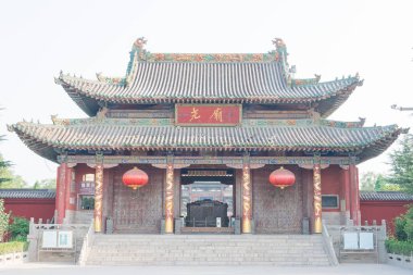 Shanxi, Çin - 29 Ağustos 2015: Yao Tapınağı. ünlü tarihi bir site Linfen, Shanxi, China.