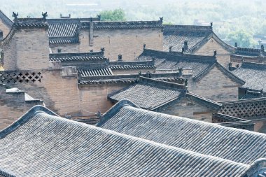 Shanxi, Çin - 05 Eylül 2015: Wang aile avlusuna gelsinler. ünlü tarihi bir site içinde Lingshi, Jinzhong, Shanxi, China.