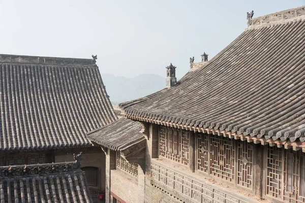 Shanxi, China - Sept 05 2015: Wang familie binnenplaats. een beroemde historische site in Lingshi, Jinzhong, Shanxi, China. — Stockfoto