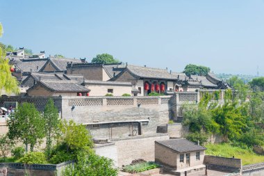 Shanxi, Çin - 05 Eylül 2015: Wang aile avlusuna gelsinler. ünlü tarihi bir site içinde Lingshi, Jinzhong, Shanxi, China.