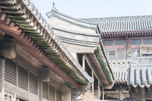 Shanxi, Kína - szept 05 2015: Wang család udvari. egy híres történelmi helyszínen Lingshi, Jinzhong, Shanxi, Kína. — Stock Fotó