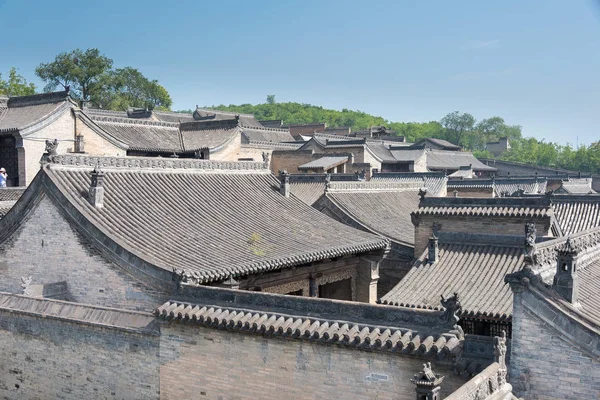 Shanxi, Çin - 05 Eylül 2015: Wang aile avlusuna gelsinler. ünlü tarihi bir site içinde Lingshi, Jinzhong, Shanxi, China.