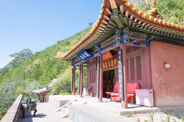 Shanxi, Çin - 19 Eylül 2015: Heng Shan. ünlü bir historiclandscape içinde Hunyuan, Datong, Shanxi, China.