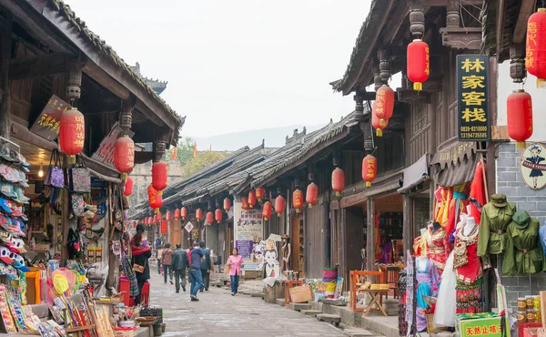 Sichuan, Chiny - Mar 28 2015: Zhaohua starożytnego miasta. słynnym historic witryny w Guangyuan, Sichuan, Chiny. — Zdjęcie stockowe