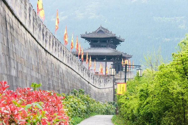 SICHUAN, CHINA - Mar 28 2015: Zhaohua Ancient Town. a famous historic site in Guangyuan, Sichuan, China. — Stock Photo, Image