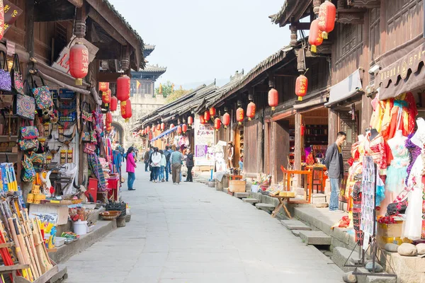 Sichuan, Chiny - Mar 28 2015: Zhaohua starożytnego miasta. słynnym historic witryny w Guangyuan, Sichuan, Chiny. — Zdjęcie stockowe