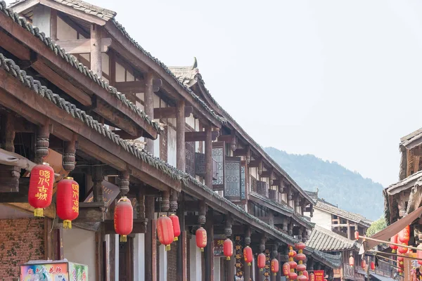 Sichuan, china - 28. März 2015: zhaohua antike stadt. eine berühmte historische Stätte in Guangyuan, Sichuan, China. — Stockfoto