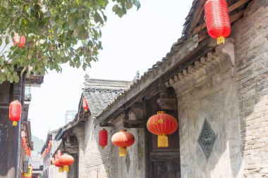 Sichuan, Çin - Mar 28 2015: Zhaohua antik kenti. ünlü tarihi bir site Guangyuan, Sichuan, Çin.