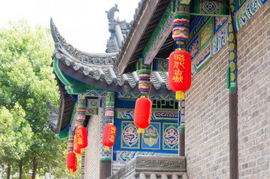 Sichuan, Çin - Mar 28 2015: Zhaohua antik kenti. ünlü tarihi bir site Guangyuan, Sichuan, Çin.