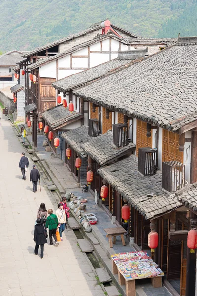 四川、中国 - 2015 年 3 月 28 日: Zhaohua 古代の町。広元, 四川, 中国の有名な史跡. — ストック写真