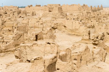 Doğu Türkistan, Çin - 04 Mayıs 2015: Site Yar City (Yarğol harabeleri). ünlü Dünya Mirasları Turfan, Doğu Türkistan, Çin içinde.
