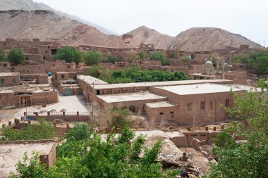 Doğu Türkistan, Çin - 05 Mayıs 2015: Tuyuk Valley(Tuyugou) doğal nokta. Turfan, Doğu Türkistan, Çin'in ünlü tarihi bir site.