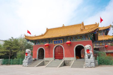 İç Moğolistan, Çin - 13 Ağustos 2015: Guanyin Tapınağı. Hohhot, Inner Mongolia, China içinde ünlü tarihi bir site.