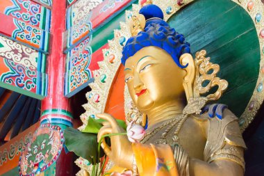İç Moğolistan, Çin - 13 Ağustos 2015: Beş Pagoda Temple(Wutasi) Budda heykeli. Hohhot, Inner Mongolia, China içinde ünlü tarihi bir site.