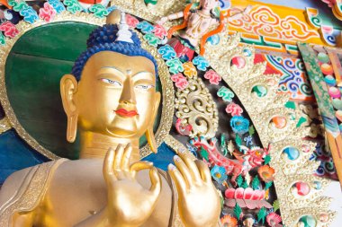 İç Moğolistan, Çin - 13 Ağustos 2015: Beş Pagoda Temple(Wutasi) Budda heykeli. Hohhot, Inner Mongolia, China içinde ünlü tarihi bir site.