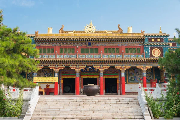 İç Moğolistan, Çin - 13 Ağustos 2015: Xilitu Zhao Temple(Shiretu Juu). Hohhot, Inner Mongolia, China içinde ünlü tarihi bir site. — Stok fotoğraf