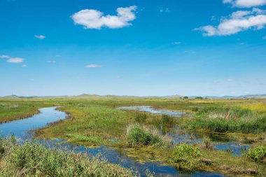 İç Moğolistan, Çin - 10 Ağustos 2015: Site, Xanadu (dünya mirası sit alanı). ünlü tarihi bir site Zhenglan afiş, Xilin Gol, Inner Mongolia, China.