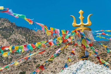İç Moğolistan, Çin - 14 Ağustos 2015: Pagoda Meidai rahipleri (Meidai Zhao) adlı. ünlü tarihi bir site Tumed sağ Banner, Baotou, İç Moğolistan, Çin.