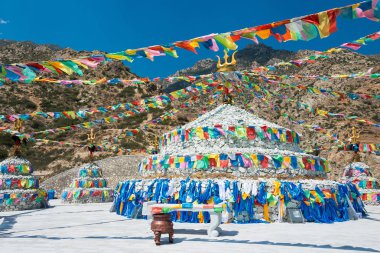 İç Moğolistan, Çin - 14 Ağustos 2015: Pagoda Meidai rahipleri (Meidai Zhao) adlı. ünlü tarihi bir site Tumed sağ Banner, Baotou, İç Moğolistan, Çin.