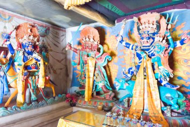 İç Moğolistan, Çin - 14 Ağustos 2015: Budda heykeller, Meidai rahipleri (Meidai Zhao). ünlü tarihi bir site Tumed sağ Banner, Baotou, İç Moğolistan, Çin.