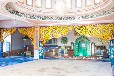 Ningxia, China - 18 Ağustos 2015: Yinchuan Nanguan Camii. ünlü tarihi bir site içinde Yinchuan, Ningxia, China.