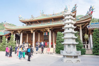 Fujian, Çin - Jan 07 2016: Güney Putuo Temple(Nanputuo Temple). ünlü bir tarihi sitesini Xiamen, Fujian, Çin.
