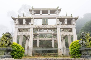 Fujian, Çin - 24 Aralık 2015: Xiping eski kentte orijinal Tieguanyin çay evi. ünlü tarihi bir site içinde Xiping, Anxi, Fujian, Çin.