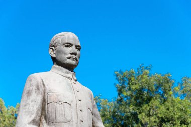 Beijing, Çin - 11 Ekim 2015: Sun Yat-Sen'in heykel Zhongshan Park. Pekin, Çin için ünlü tarihi bir site.