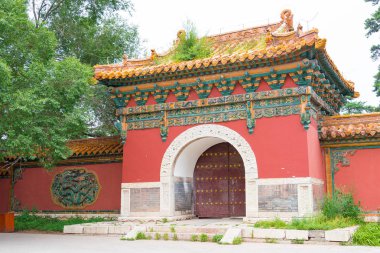Liaoning, Çin - 31 Temmuz 2015: Zhaoling Türbesi Qing Dynasty(Unesco World Heritage site). Shenyang, Liaoning, Çin için ünlü tarihi bir site.