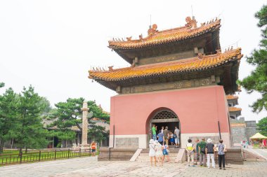 Liaoning, Çin - 31 Temmuz 2015: Zhaoling Türbesi Qing Dynasty(Unesco World Heritage site). Shenyang, Liaoning, Çin için ünlü tarihi bir site.