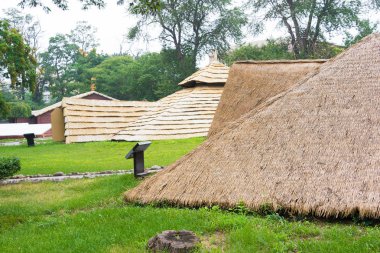 Liaoning, Çin - 31 Temmuz 2015: Xinle sitesi Müzesi. Shenyang, Liaoning, Çin için ünlü tarihi bir site.