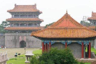 Liaoning, Çin - 31 Temmuz 2015: Fuling Türbesi Qing Dynasty(Unesco World Heritage site). Shenyang, Liaoning, Çin için ünlü tarihi bir site.