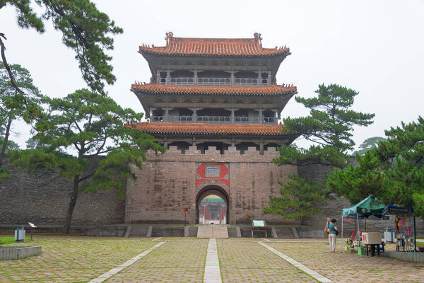 LIAONING, CHINA - Jul 31 2015: Fuling Tomb of the Qing Dynasty(UNESCO World Heritage site). a famous historic site in Shenyang, Liaoning, China.