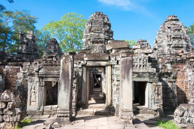 Siem Reap, Kamboçya - 30 Kasım 2016: Banteay Kdei Angkor içinde. bir ünlü Ören (Unesco Dünya Mirası) Angkor, Siem Reap, Kamboçya.
