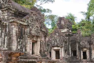 Siem Reap, Kamboçya - 30 Kasım 2016: Angkor Thommanon Tapınağı. bir ünlü Ören (Unesco Dünya Mirası) Angkor, Siem Reap, Kamboçya.