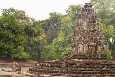 Siem Reap, Kamboçya - 13 Aralık 2016: Neak Stan Angkor içinde. bir ünlü Ören (Unesco Dünya Mirası) Angkor, Siem Reap, Kamboçya.