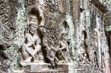 Siem Reap, Kamboçya - 13 Aralık 2016: Angkor Preah Khan yardım. bir ünlü Ören (Unesco Dünya Mirası) Angkor, Siem Reap, Kamboçya.