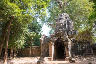 Siem Reap, Kamboçya - 11 Aralık 2016: Ta Som Angkor içinde. bir ünlü Ören (Unesco Dünya Mirası) Angkor, Siem Reap, Kamboçya.