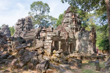 Siem Reap, Kamboçya - 11 Aralık 2016: Ta Som Angkor içinde. bir ünlü Ören (Unesco Dünya Mirası) Angkor, Siem Reap, Kamboçya.