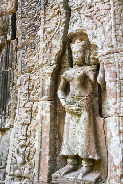 Siem Reap, Cambodja - Dec 11 2016: Relief op Ta Som in Angkor. een beroemde historische site (Unesco werelderfgoed) in Angkor, Siem Reap, Cambodja. — Stockfoto