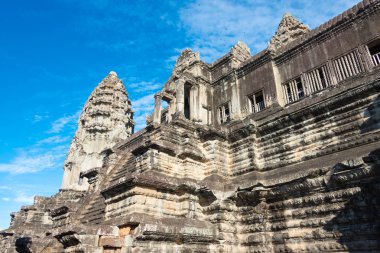 Siem Reap, Kamboçya - 05 Aralık 2016: Angkor Wat. bir ünlü Ören (Unesco Dünya Mirası) Angkor, Siem Reap, Kamboçya.