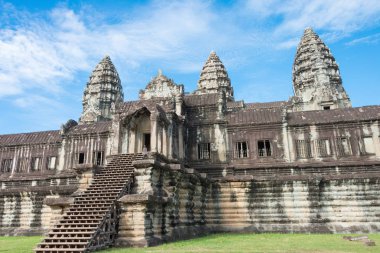 Siem Reap, Kamboçya - 05 Aralık 2016: Angkor Wat. bir ünlü Ören (Unesco Dünya Mirası) Angkor, Siem Reap, Kamboçya.