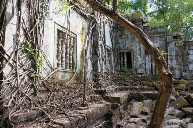 Siem Reap, Kamboçya - 03 Aralık 2016: Beng Mealea. ünlü tarihi sitesi (Unesco Dünya Mirası) Siem Reap, Kamboçya.