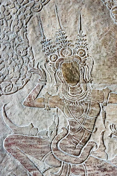 Siem reap, Kambodscha - 05.12.2016: Erleichterung in angkor wat. eine berühmte historische Stätte (UNESCO-Weltkulturerbe) in angkor, siem reap, Kambodscha. — Stockfoto