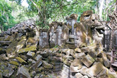 Siem Reap, Kamboçya - 03 Aralık 2016: Beng Mealea. ünlü tarihi sitesi (Unesco Dünya Mirası) Siem Reap, Kamboçya.
