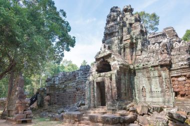 Siem Reap, Kamboçya - 11 Aralık 2016: Ta Som Angkor içinde. bir ünlü Ören (Unesco Dünya Mirası) Angkor, Siem Reap, Kamboçya.