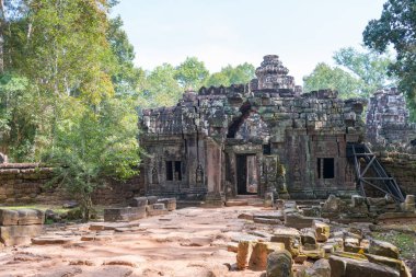 Siem Reap, Kamboçya - 11 Aralık 2016: Ta Som Angkor içinde. bir ünlü Ören (Unesco Dünya Mirası) Angkor, Siem Reap, Kamboçya.