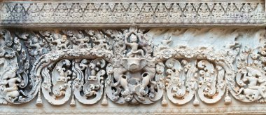 Siem Reap, Kamboçya - 11 Aralık 2016: Angkor Doğu Mebon yardım. bir ünlü Ören (Unesco Dünya Mirası) Angkor, Siem Reap, Kamboçya.