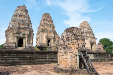 Siem Reap, Kamboçya - 11 Aralık 2016: Doğu Mebon Angkor içinde. bir ünlü Ören (Unesco Dünya Mirası) Angkor, Siem Reap, Kamboçya.